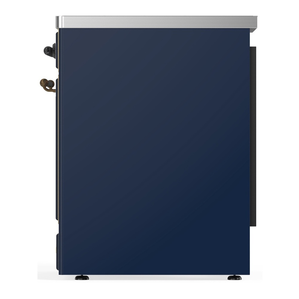 ILVE UMIB30NR3MBB Majestic III 30 inch Induction Range with 4 Elements, 4 cu. ft. Oven Capacity (Triple Glass Door, Midnight Blue, Burnished) 4 UMIB30NR3MBB-Right-Side