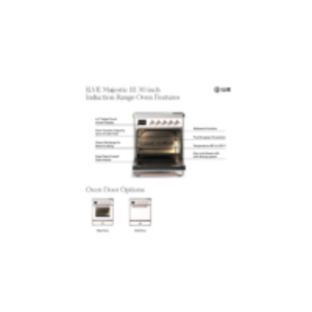 ILVE UMIB30N Majestic III 30 inch Induction Range with 4 Elements, 4 cu. ft. Oven Capacity