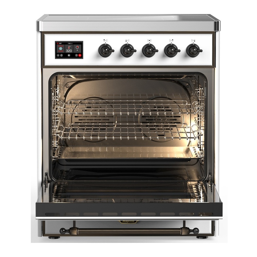 ILVE UMIB30NR3RAB Majestic III 30 inch Induction Range with 4 Elements, 4 cu. ft. Oven Capacity (Triple Glass Door, RAL, Burnished) 5 UMIB30NR3RAB-Oven-Interior