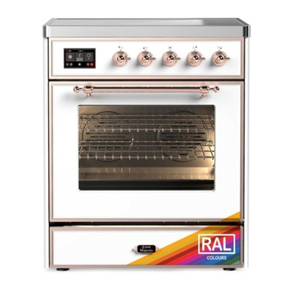 ILVE UMIB30NR3RAP Majestic III 30 inch Induction Range with 4 Elements, 4 cu. ft. Oven Capacity (Triple Glass Door, RAL, Copper) 1 UMIB30NR3RAP
