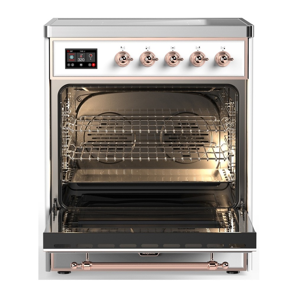 ILVE UMIB30NR3RAP Majestic III 30 inch Induction Range with 4 Elements, 4 cu. ft. Oven Capacity (Triple Glass Door, RAL, Copper) 5 UMIB30NR3RAP-Oven-Interior