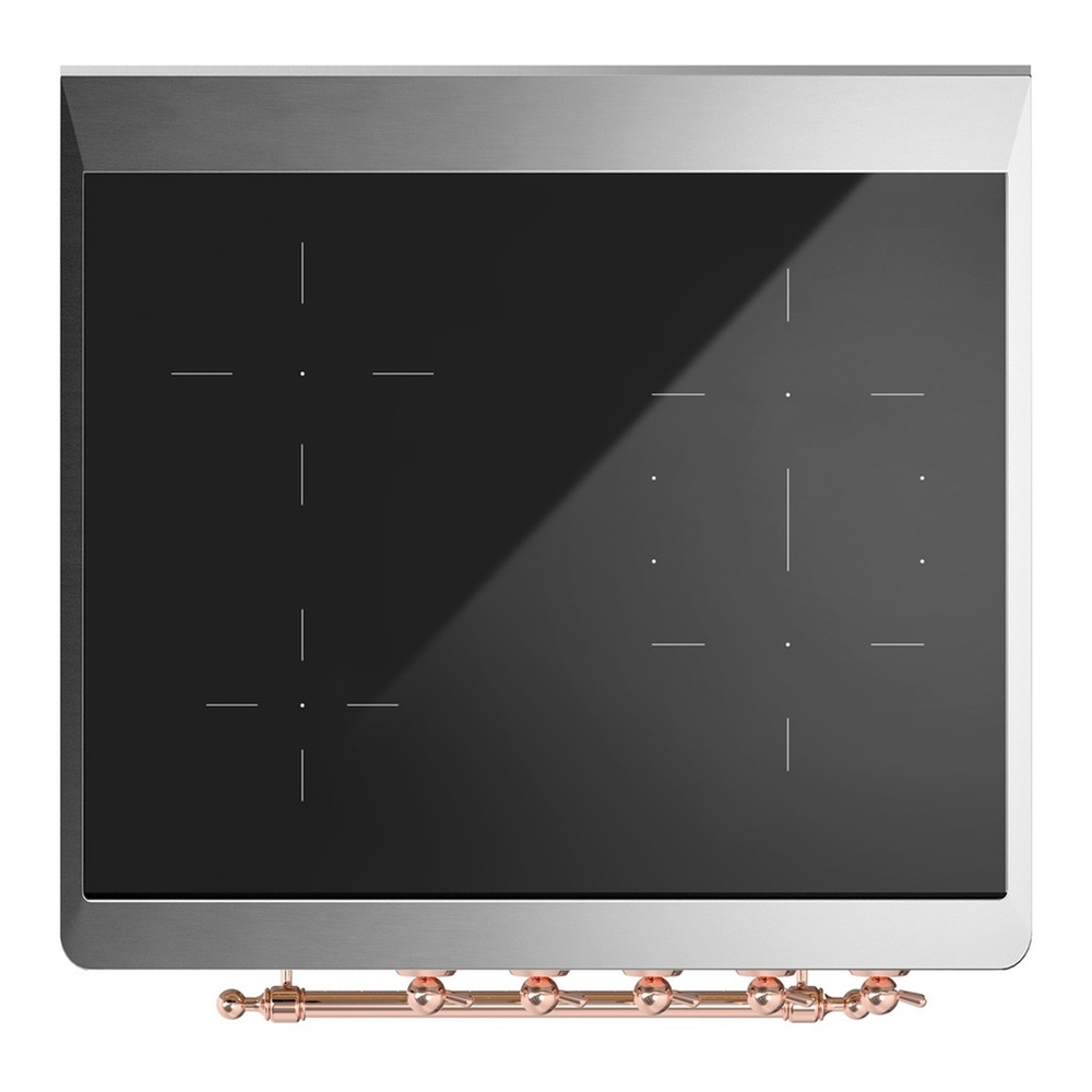 ILVE UMIB30NR3RAP Majestic III 30 inch Induction Range with 4 Elements, 4 cu. ft. Oven Capacity (Triple Glass Door, RAL, Copper) 6 UMIB30NR3RAP-Cooktop