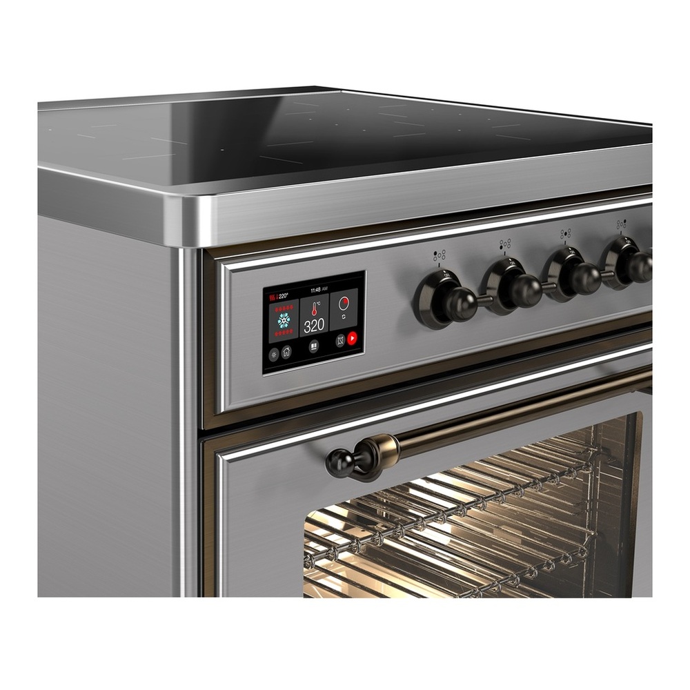 ILVE UMIB30NR3SSB Majestic III 30 inch Induction Range with 4 Elements, 4 cu. ft. Oven Capacity (Triple Glass Door, Stainless Steel, Burnished) 2 UMIB30NR3SSB-Burnished