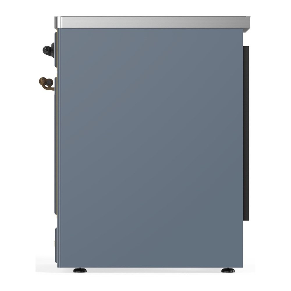 ILVE UMIB30QNR3BGB Majestic III 30 inch Induction Range with 4 Elements, 4 cu. ft. Oven Capacity (Solid Door, Blue Grey, Burnished) 4 UMIB30QNR3BGB-Right-Side