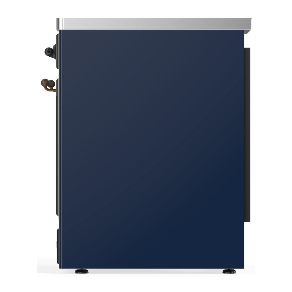 ILVE UMIB30QNR3MBB Majestic III 30 inch Induction Range with 4 Elements, 4 cu. ft. Oven Capacity (Solid Door, Midnight Blue, Burnished) 4 UMIB30QNR3MBB-Right-Side