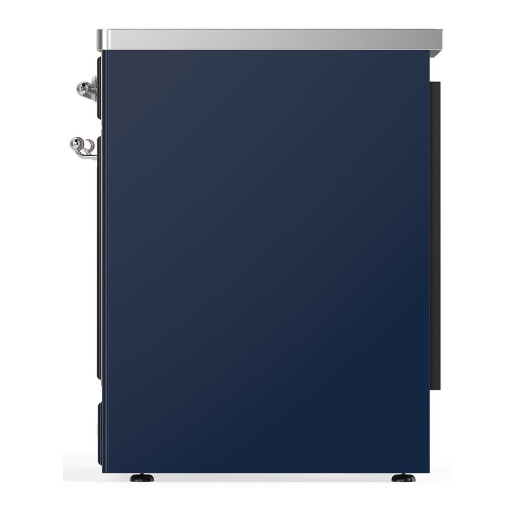 ILVE UMIB30QNR3MBC Majestic III 30 inch Induction Range with 4 Elements, 4 cu. ft. Oven Capacity (Solid Door, Midnight Blue, Chrome) 4 UMIB30QNR3MBC-Right-Side