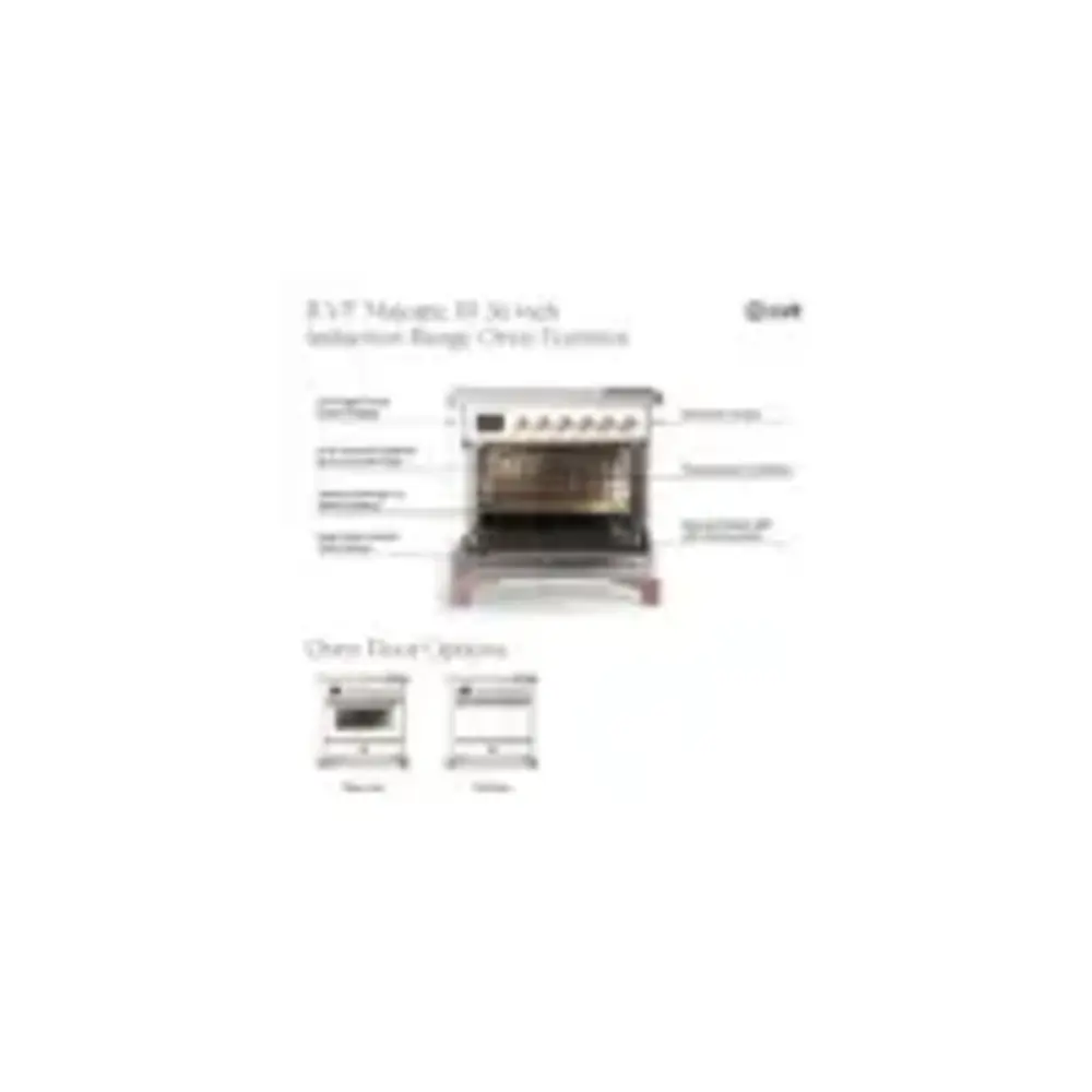 ILVE UMIB36N Majestic III 36 inch Induction Range with 6 Elements, 3.5 cu. ft. Total Oven Capacity
