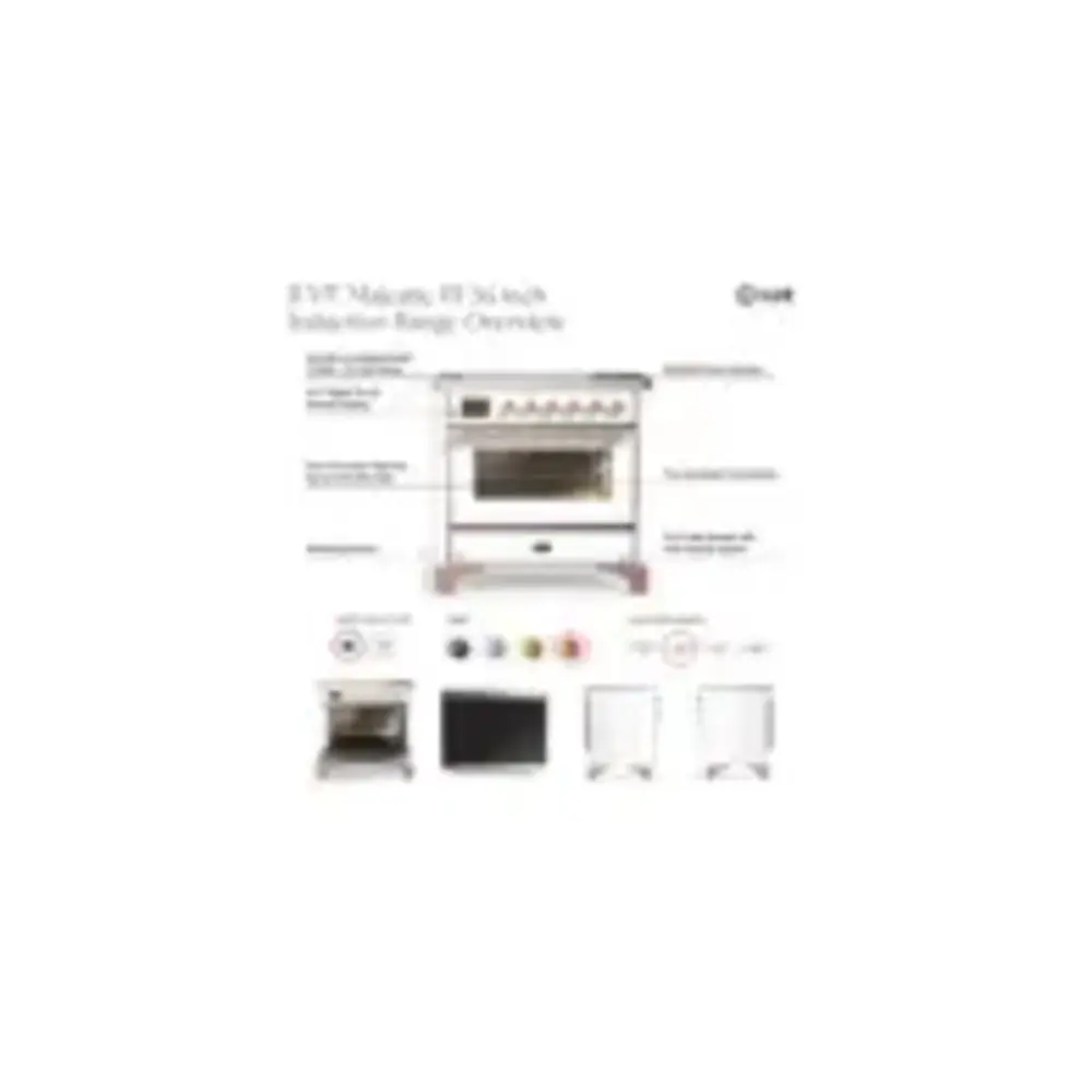 ILVE UMIB36N Majestic III 36 inch Induction Range with 6 Elements, 3.5 cu. ft. Total Oven Capacity
