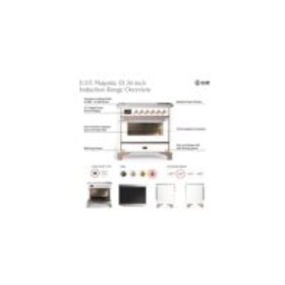 ILVE UMIB36N Majestic III 36 inch Induction Range with 6 Elements, 3.5 cu. ft. Total Oven Capacity