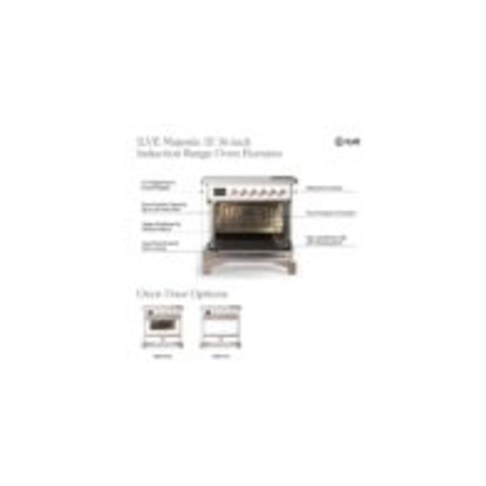 ILVE UMIB36N Majestic III 36 inch Induction Range with 6 Elements, 3.5 cu. ft. Total Oven Capacity