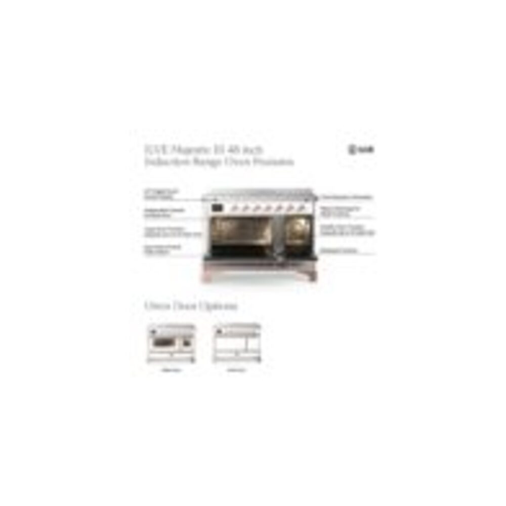 ILVE UMIB48N Majestic III 48 inch Induction Range with 6 Elements, 5.02 cu. ft. Total Oven Capacity
