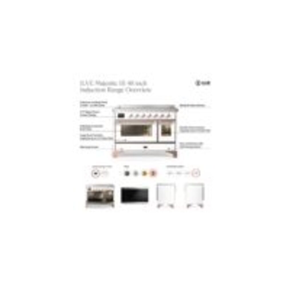 ILVE UMIB48N Majestic III 48 inch Induction Range with 6 Elements, 5.02 cu. ft. Total Oven Capacity