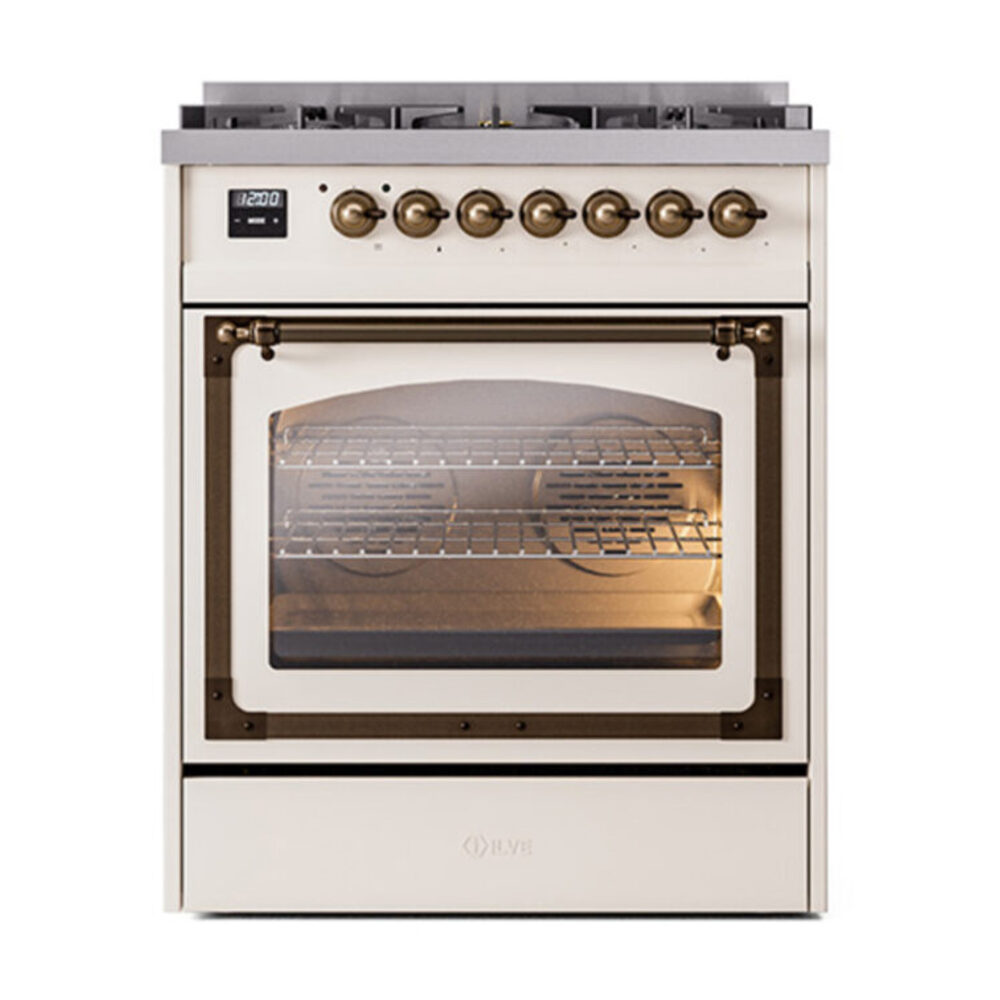 ILVE_UN30NMPAWBLP_Nostalgie_II_30"_Dual_Fuel_Range_front_view