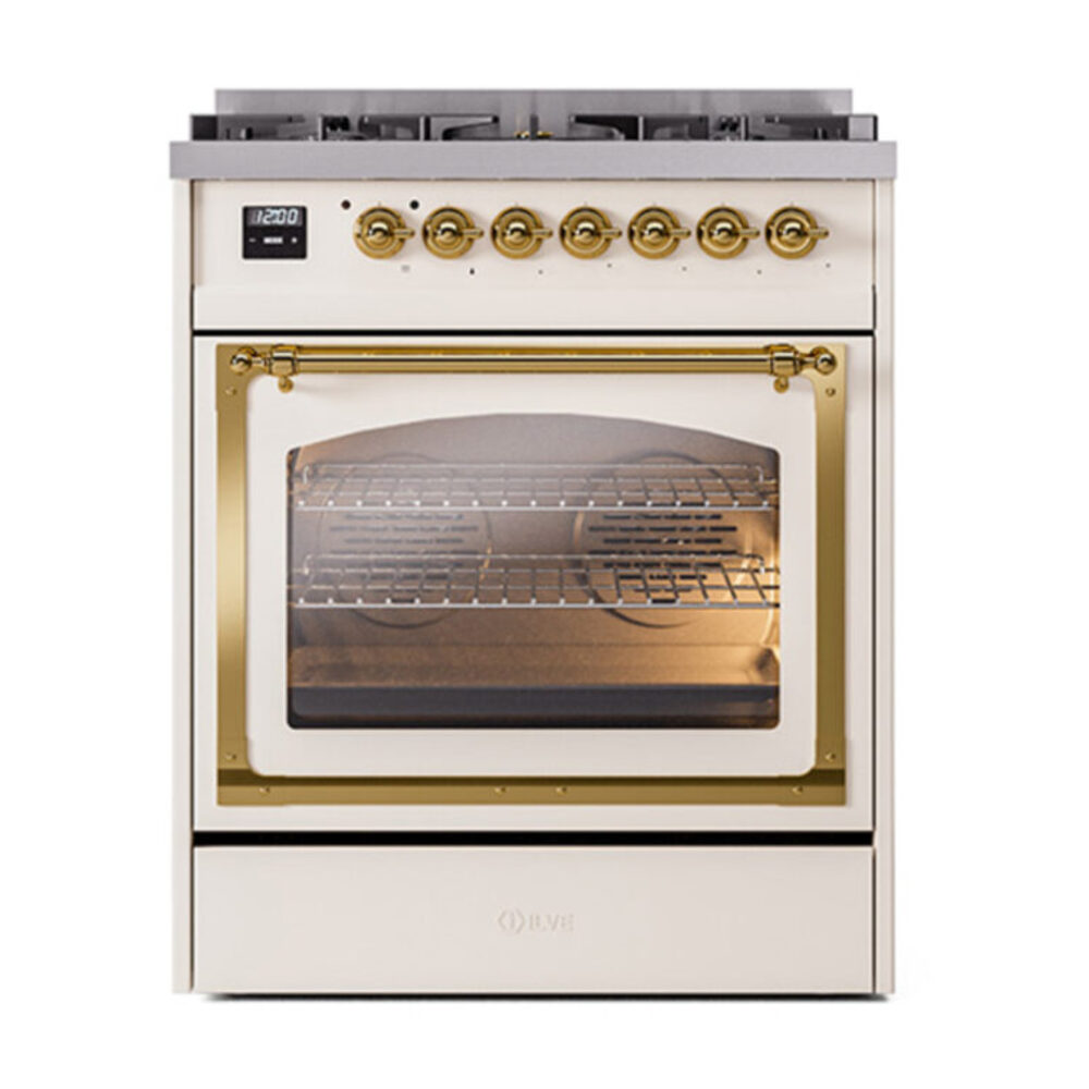 ILVE_UN30NMPAWGLP_Nostalgie_II_30"_Dual_Fuel_Range_front_view