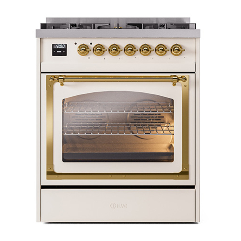 ILVE_UN30NMPAWGLP_Nostalgie_II_30"_Dual_Fuel_Range_front_view