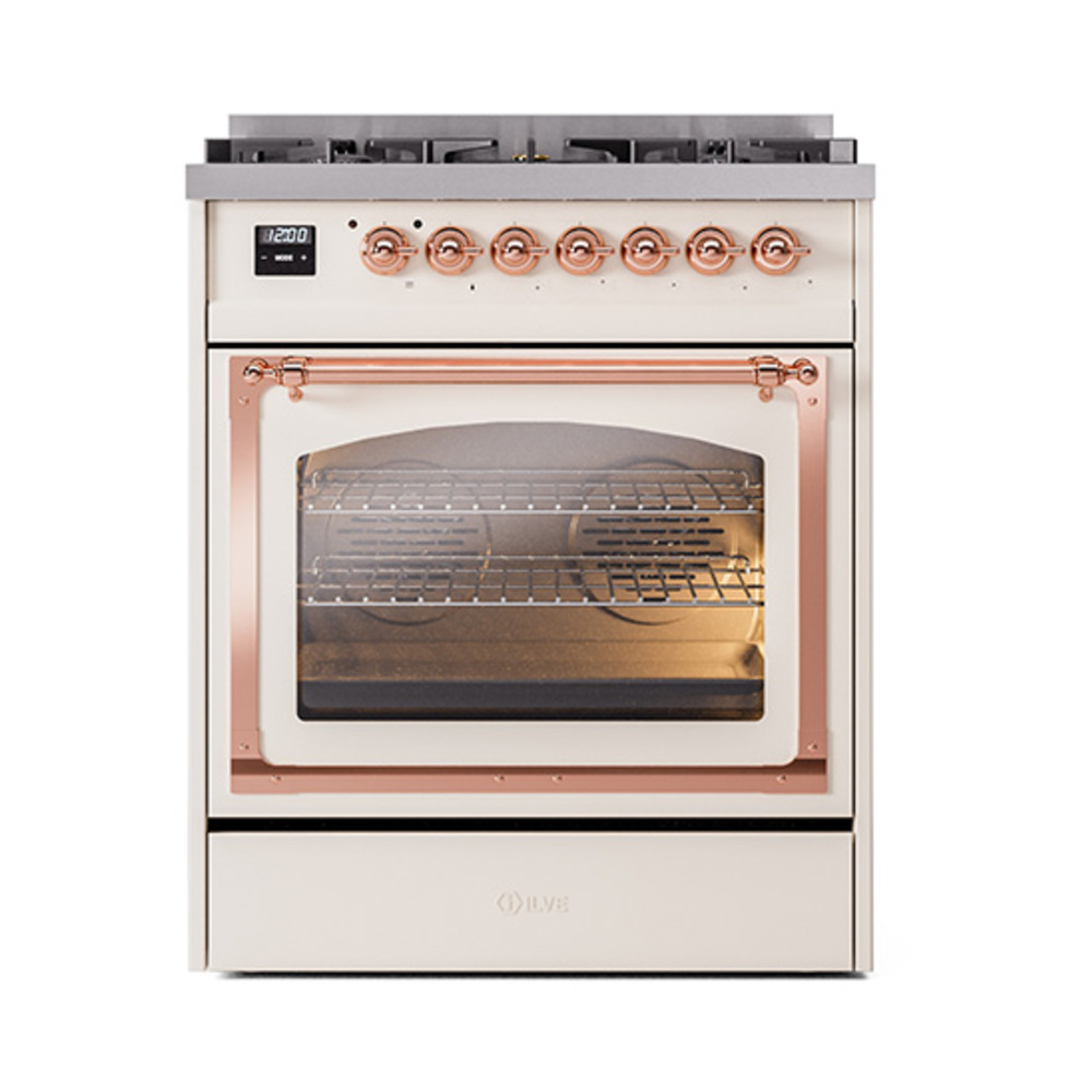 ILVE_UN30NMPAWP_Nostalgie_II_30"_Dual_Fuel_Range_front_view