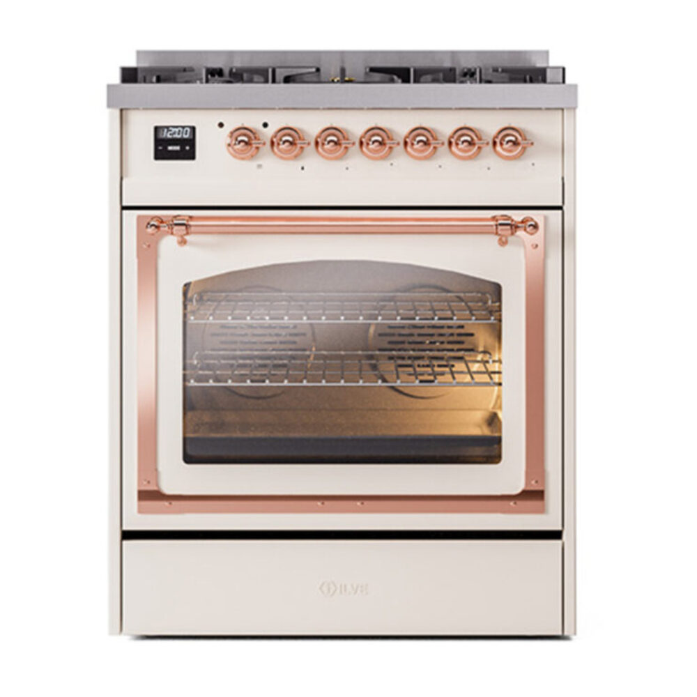 ILVE_UN30NMPAWP_Nostalgie_II_30"_Dual_Fuel_Range_front_view