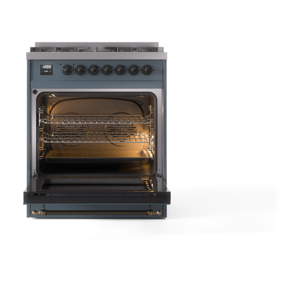 ILVE_UN30NMPBGBLP_Nostalgie_II_30"_Dual_Fuel_Range_oven_door_opened