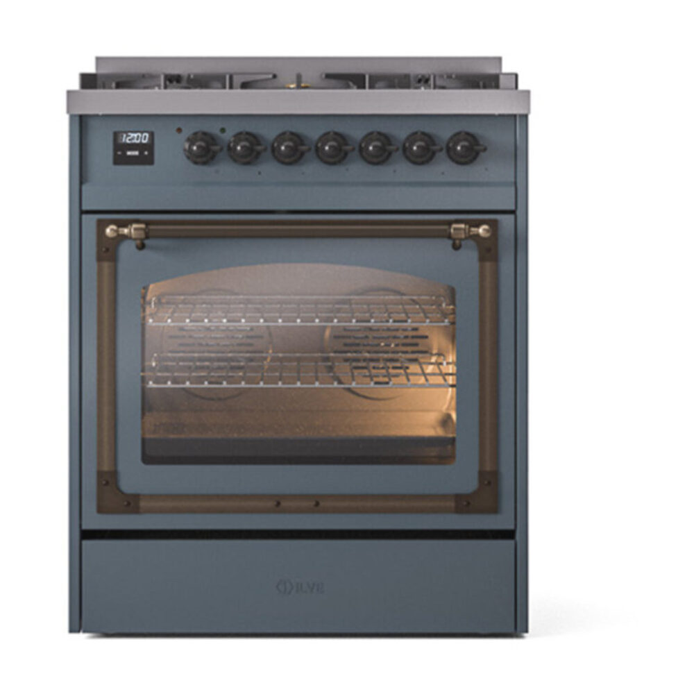 ILVE_UN30NMPBGB_Nostalgie_II_30"_Dual_Fuel_Range_front_view