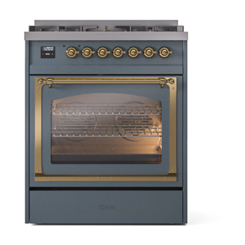 ILVE_UN30NMPBGGLP_Nostalgie_II_30"_Dual_Fuel_Range_front_view