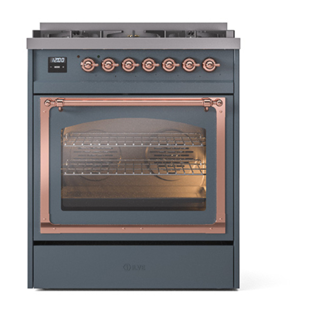 ILVE_UN30NMPBGP_Nostalgie_II_30"_Dual_Fuel_Range_front_view
