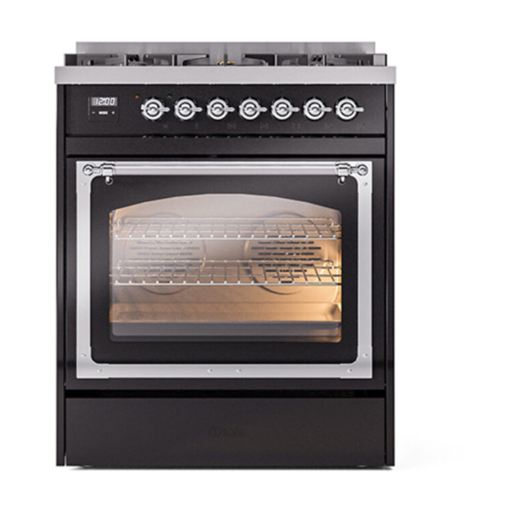ILVE_UN30NMPBKC_Nostalgie_II_30"_Dual_Fuel_Range_front_view