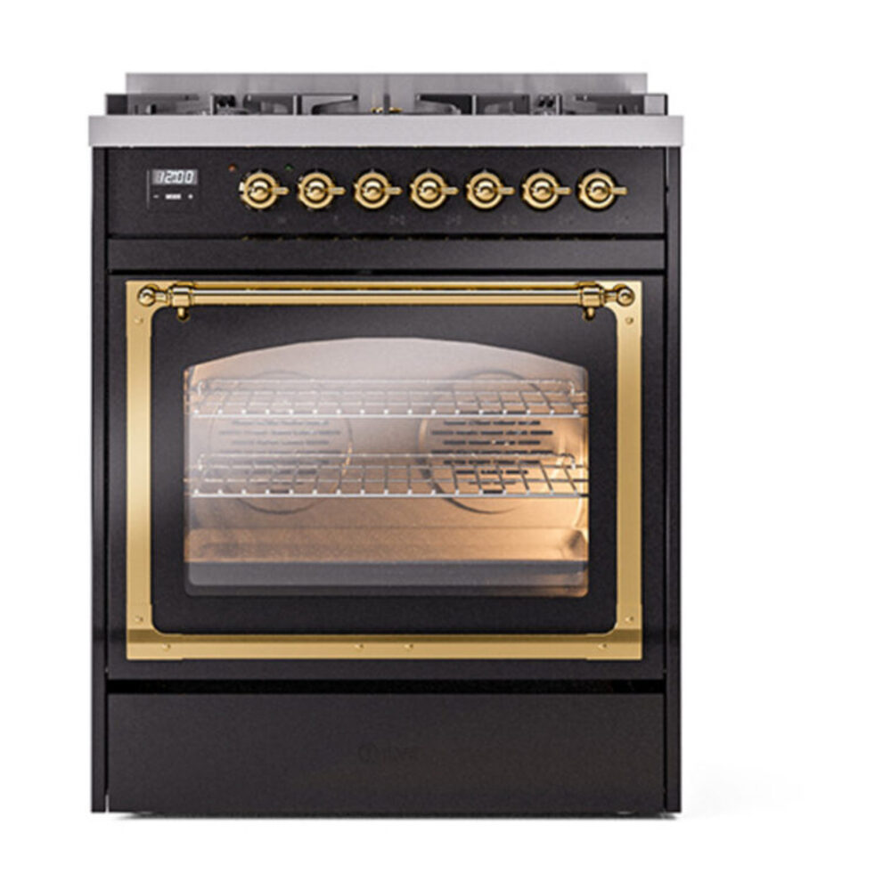 ILVE_UN30NMPBKGLP_Nostalgie_II_30"_Dual_Fuel_Range_front_view