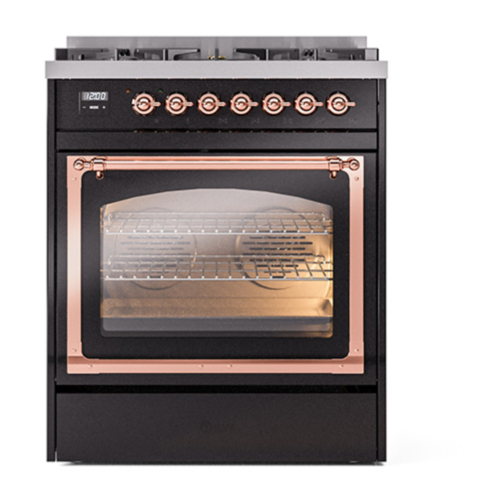 ILVE_UN30NMPBKPLP_Nostalgie_II_30"_Dual_Fuel_Range_front_view