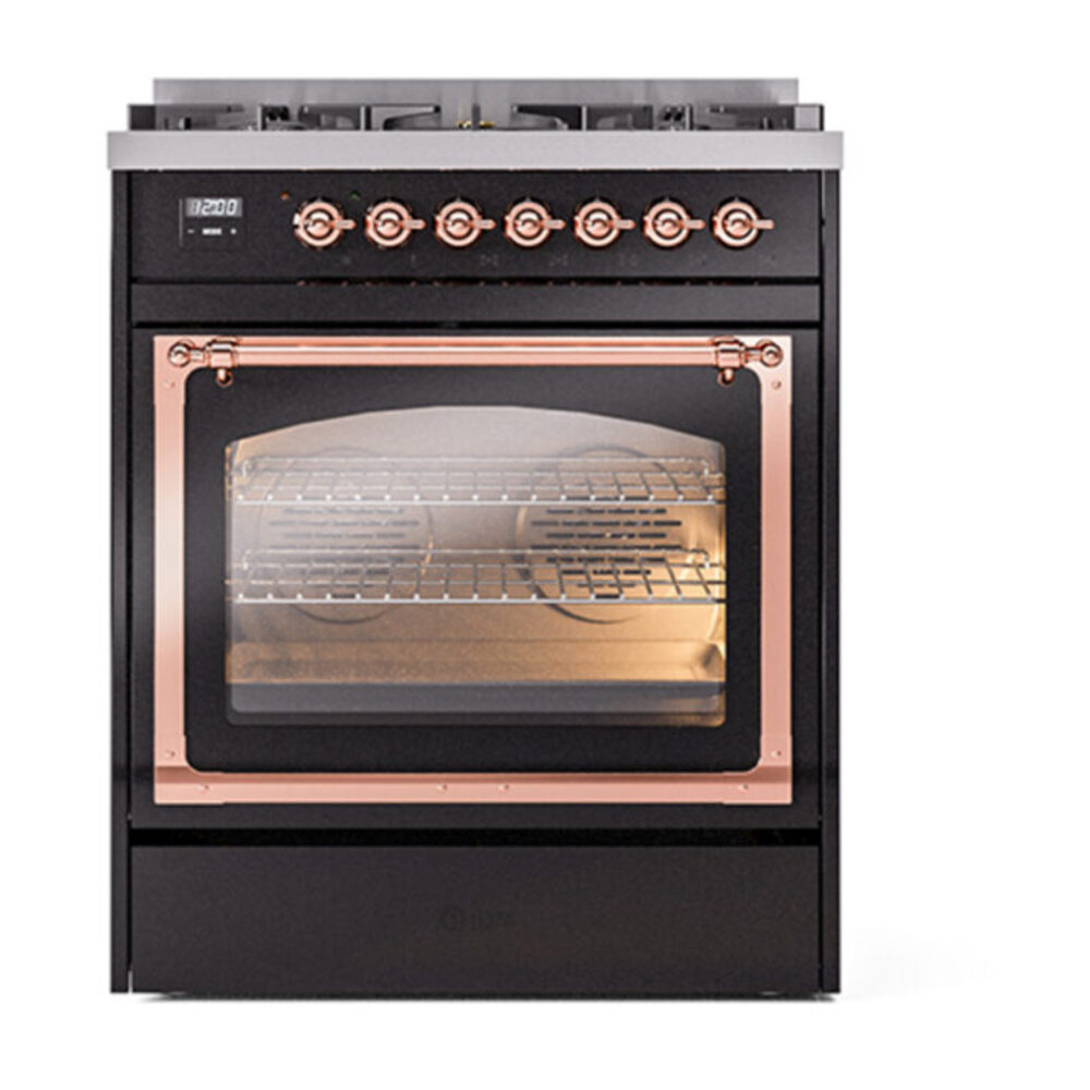 ILVE_UN30NMPBKP_Nostalgie_II_30"_Dual_Fuel_Range_front_view