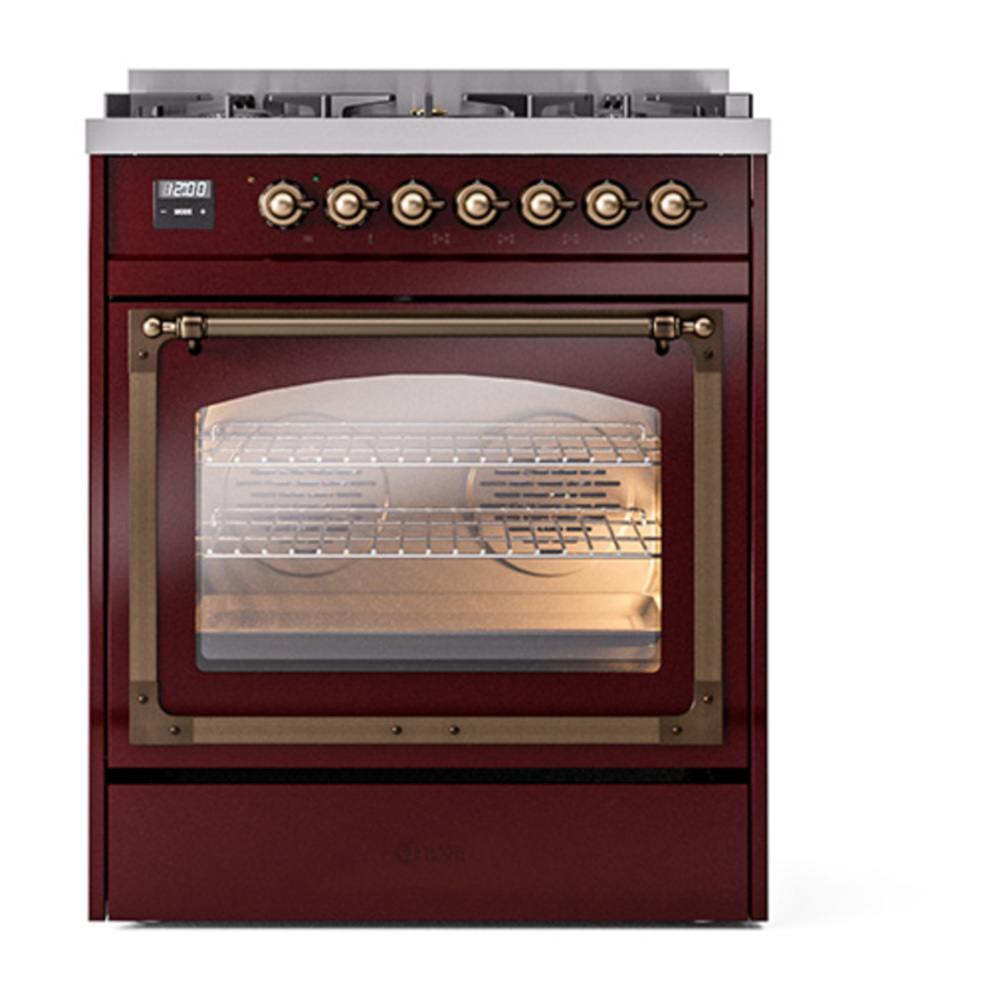 ILVE_UN30NMPBUB_Nostalgie_II_30"_Dual_Fuel_Range_front_view