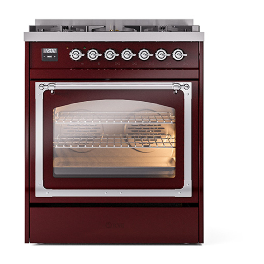 ILVE_UN30NMPBUC_Nostalgie_II_30"_Dual_Fuel_Range_front_view