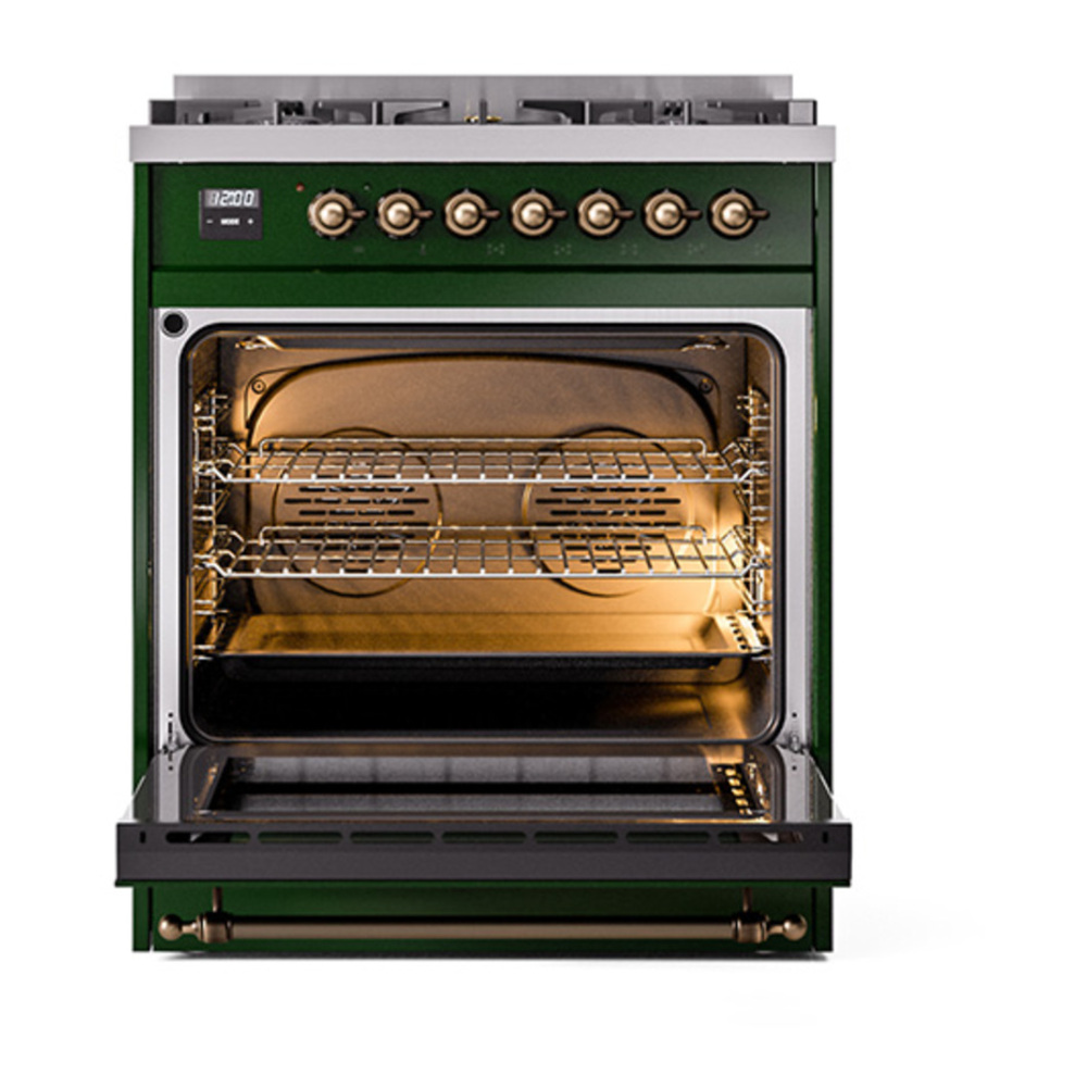 ILVE_UN30NMPEGBLP_Nostalgie_II_30"_Dual_Fuel_Range_oven_door_opened