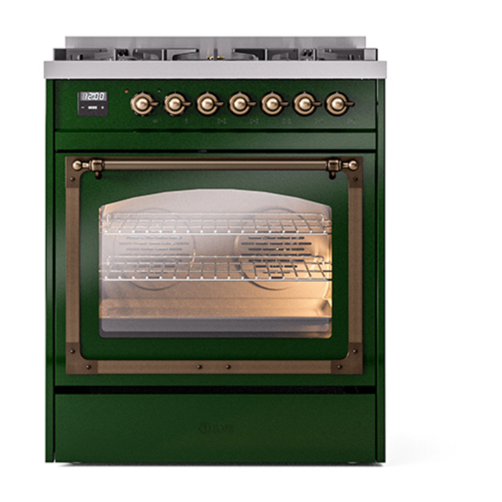 ILVE_UN30NMPEGB_Nostalgie_II_30"_Dual_Fuel_Range_front_view