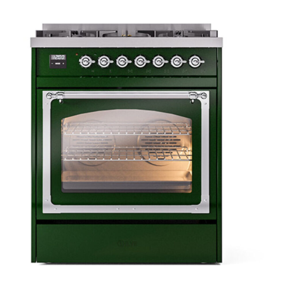 ILVE_UN30NMPEGCLP_Nostalgie_II_30"_Dual_Fuel_Range_front_view