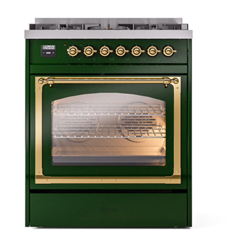 ILVE_UN30NMPEGG_Nostalgie_II_30"_Dual_Fuel_Range_front_view