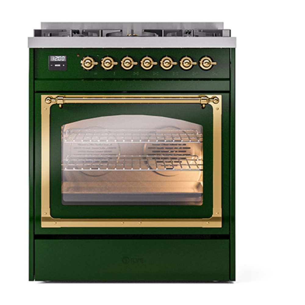 ILVE_UN30NMPEGG_Nostalgie_II_30"_Dual_Fuel_Range_front_view
