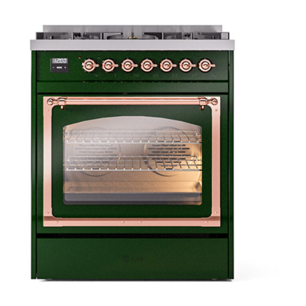 ILVE_UN30NMPEGP_Nostalgie_II_30"_Dual_Fuel_Range_front_view