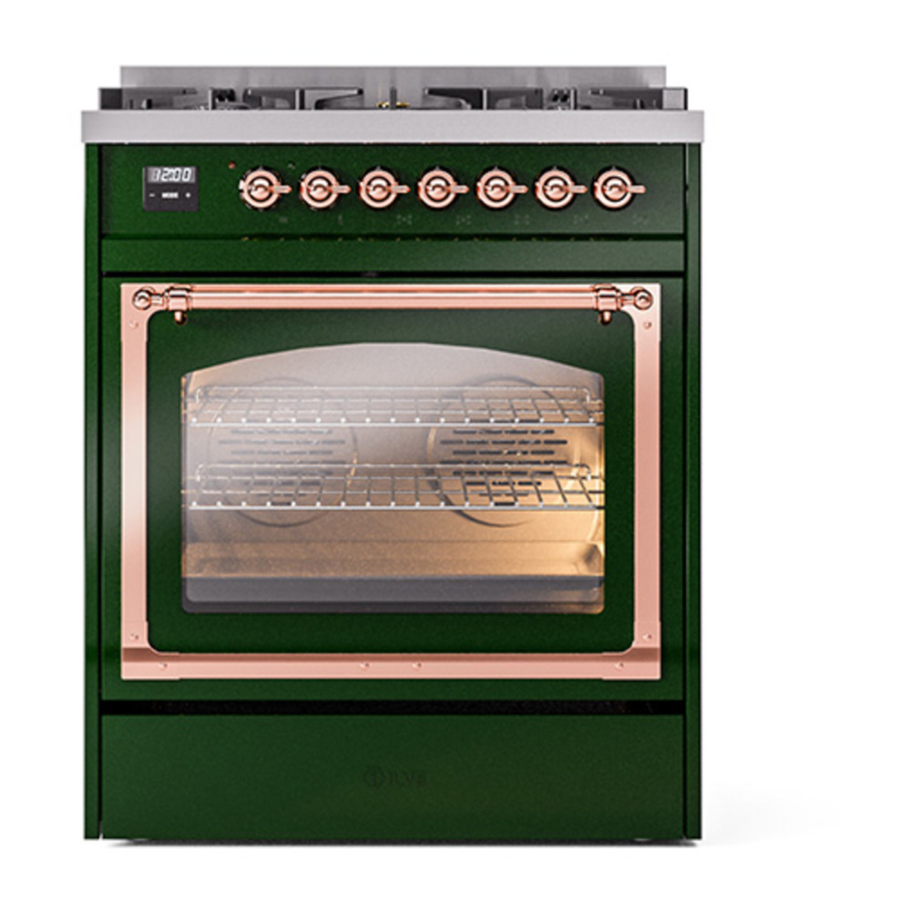 ILVE_UN30NMPEGP_Nostalgie_II_30"_Dual_Fuel_Range_front_view