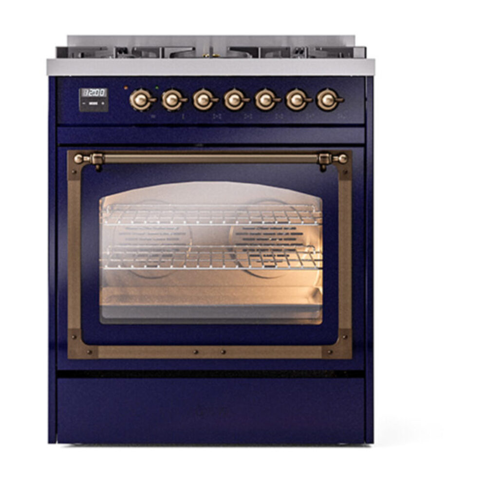 ILVE_UN30NMPMBBLP_Nostalgie_II_30"_Dual_Fuel_Range_front_view