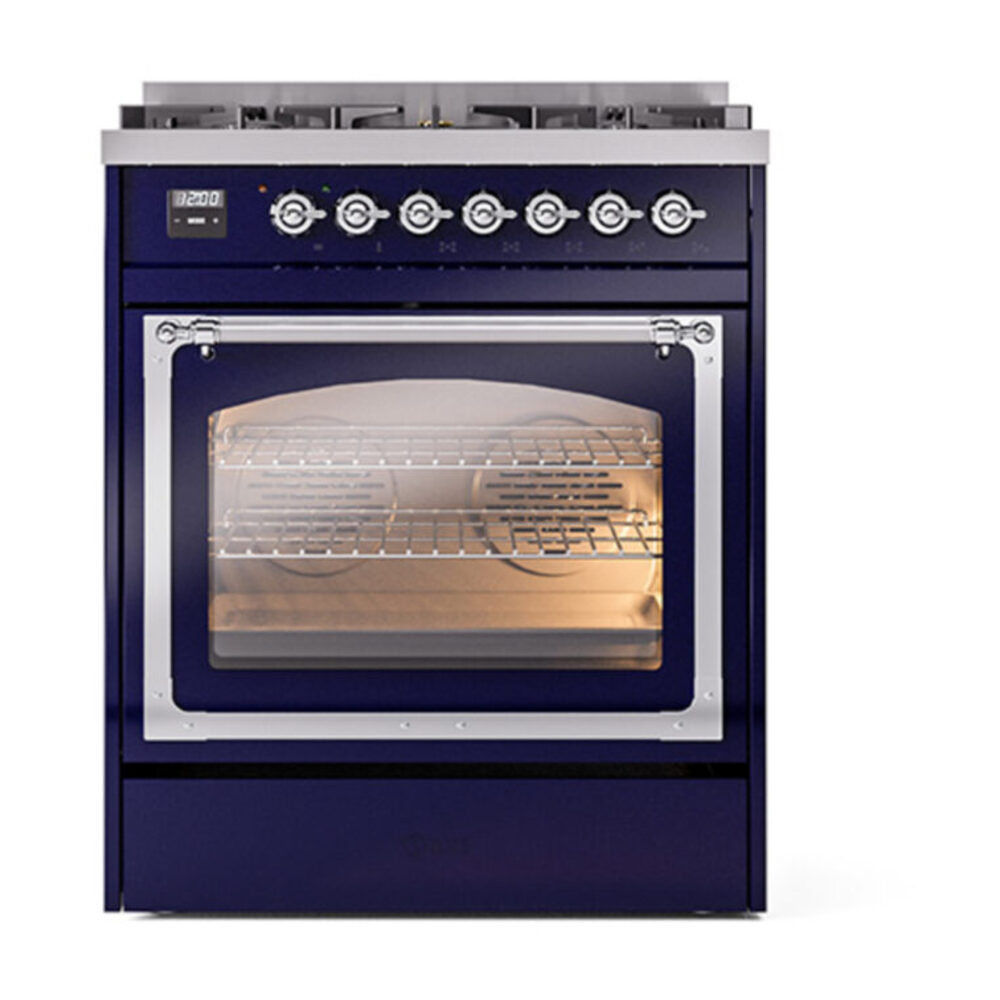 ILVE_UN30NMPMBCLP_Nostalgie_II_30"_Dual_Fuel_Range_front_view