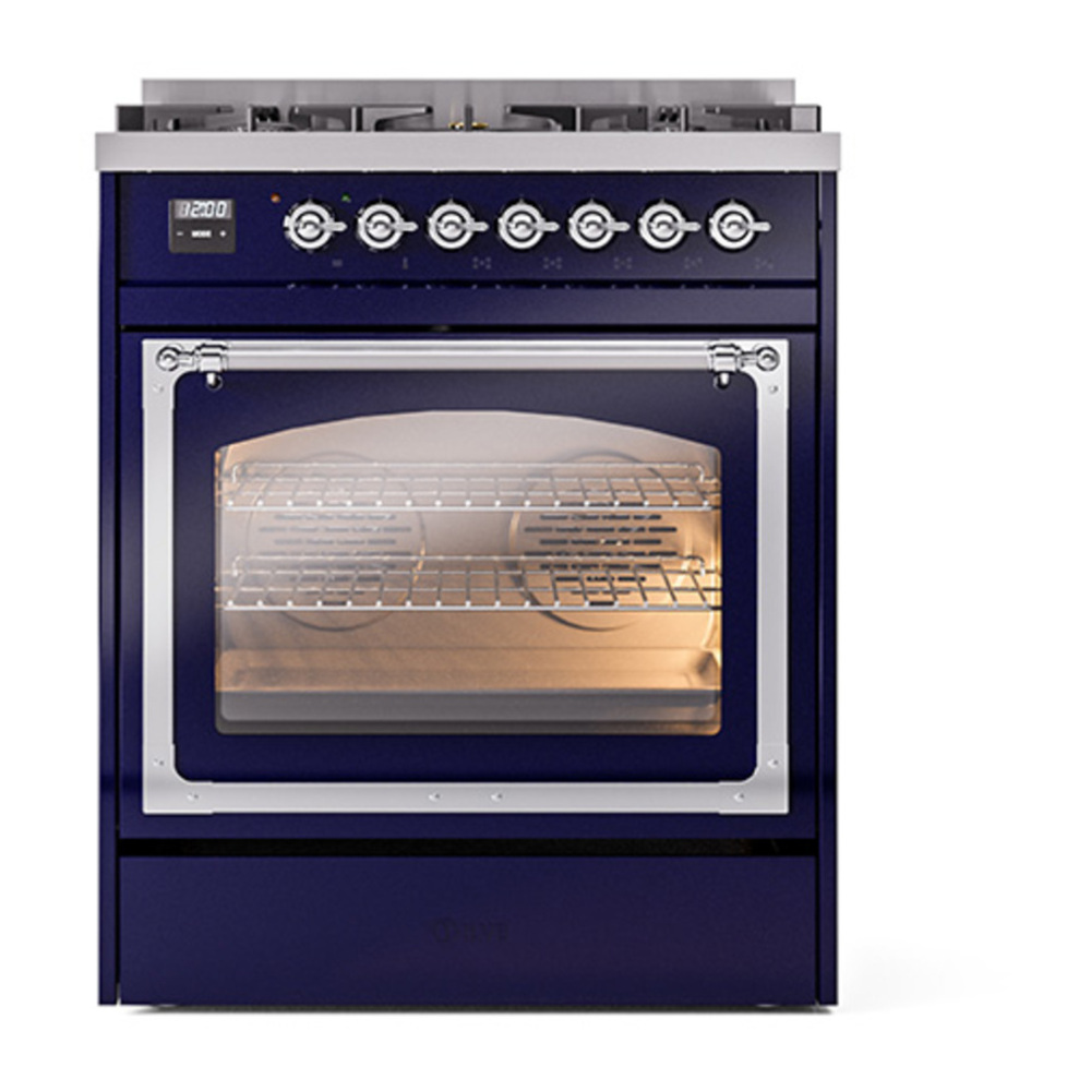 ILVE_UN30NMPMBCLP_Nostalgie_II_30"_Dual_Fuel_Range_front_view