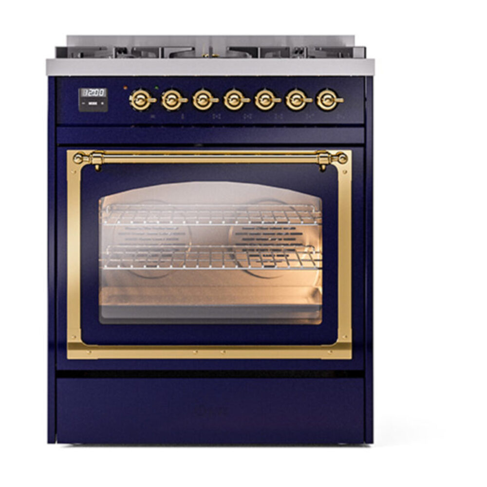 ILVE_UN30NMPMBGLP_Nostalgie_II_30"_Dual_Fuel_Range_front_view
