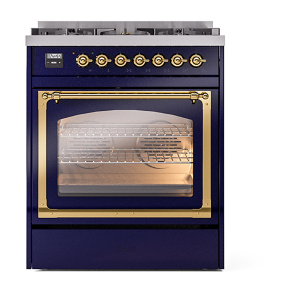 ILVE_UN30NMPMBGLP_Nostalgie_II_30"_Dual_Fuel_Range_front_view