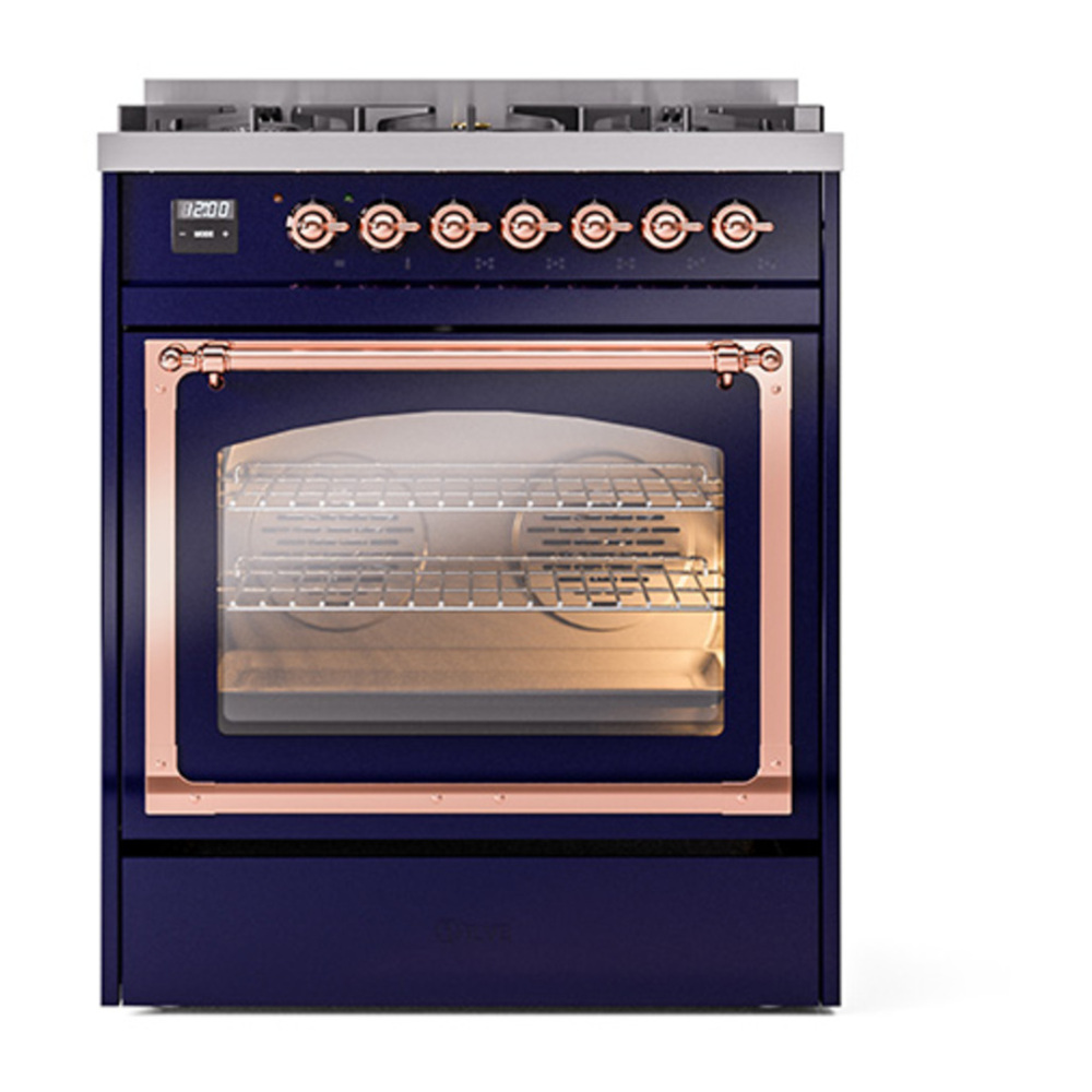 ILVE_UN30NMPMBP_Nostalgie_II_30"_Dual_Fuel_Range_front_view