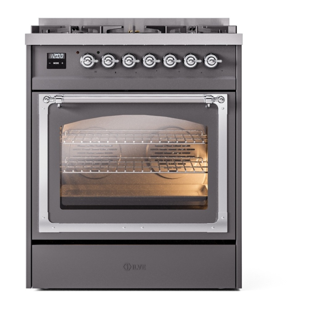 ILVE_UN30NMPMGCLP_Nostalgie_II_30"_Dual_Fuel_Range_front_view
