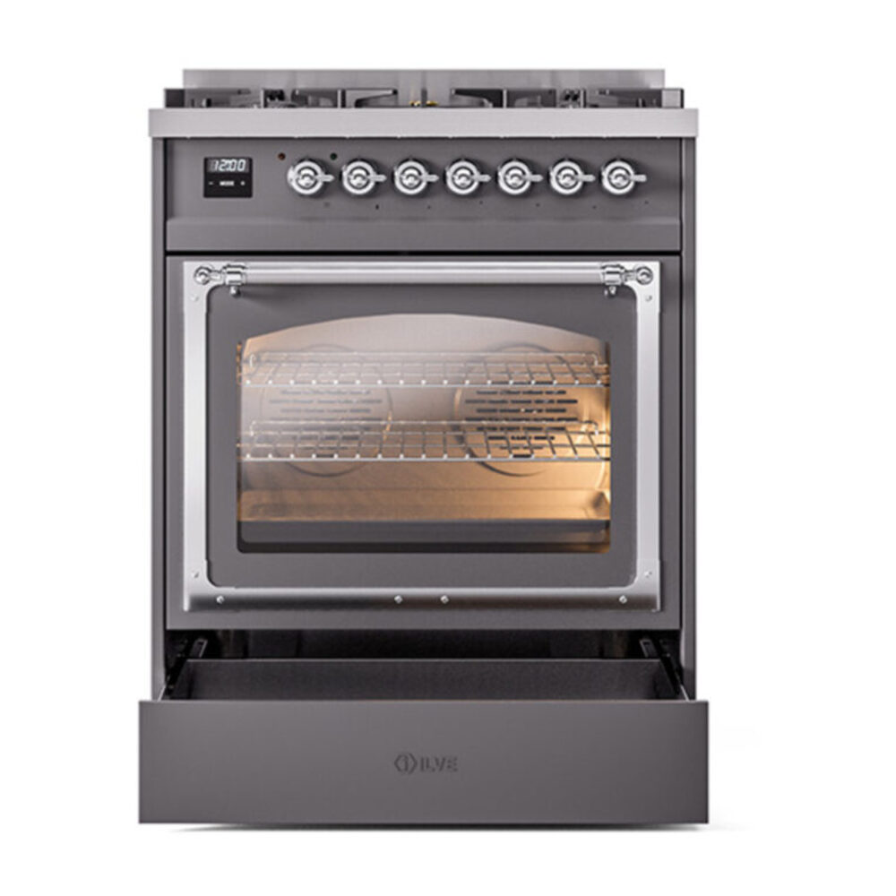 ILVE_UN30NMPMGCLP_Nostalgie_II_30"_Dual_Fuel_Range_drawer_opened