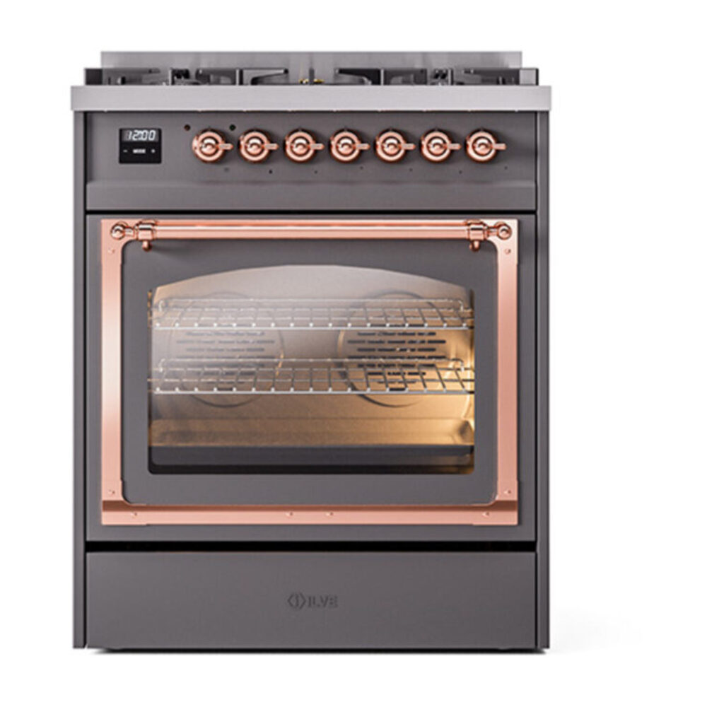 ILVE_UN30NMPMGPLP_Nostalgie_II_30"_Dual_Fuel_Range_front_view