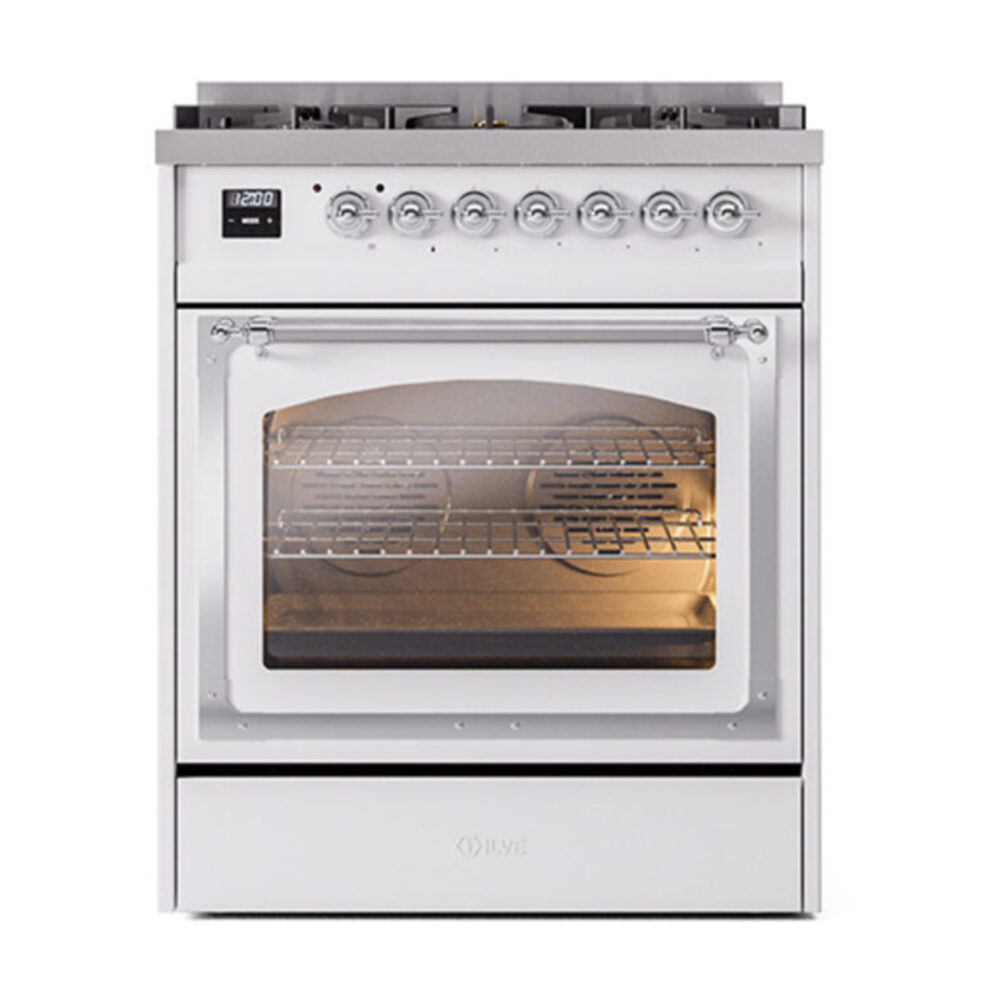 ILVE_UN30NMPRACLP_Nostalgie_II_30"_Dual_Fuel_Range_front_view