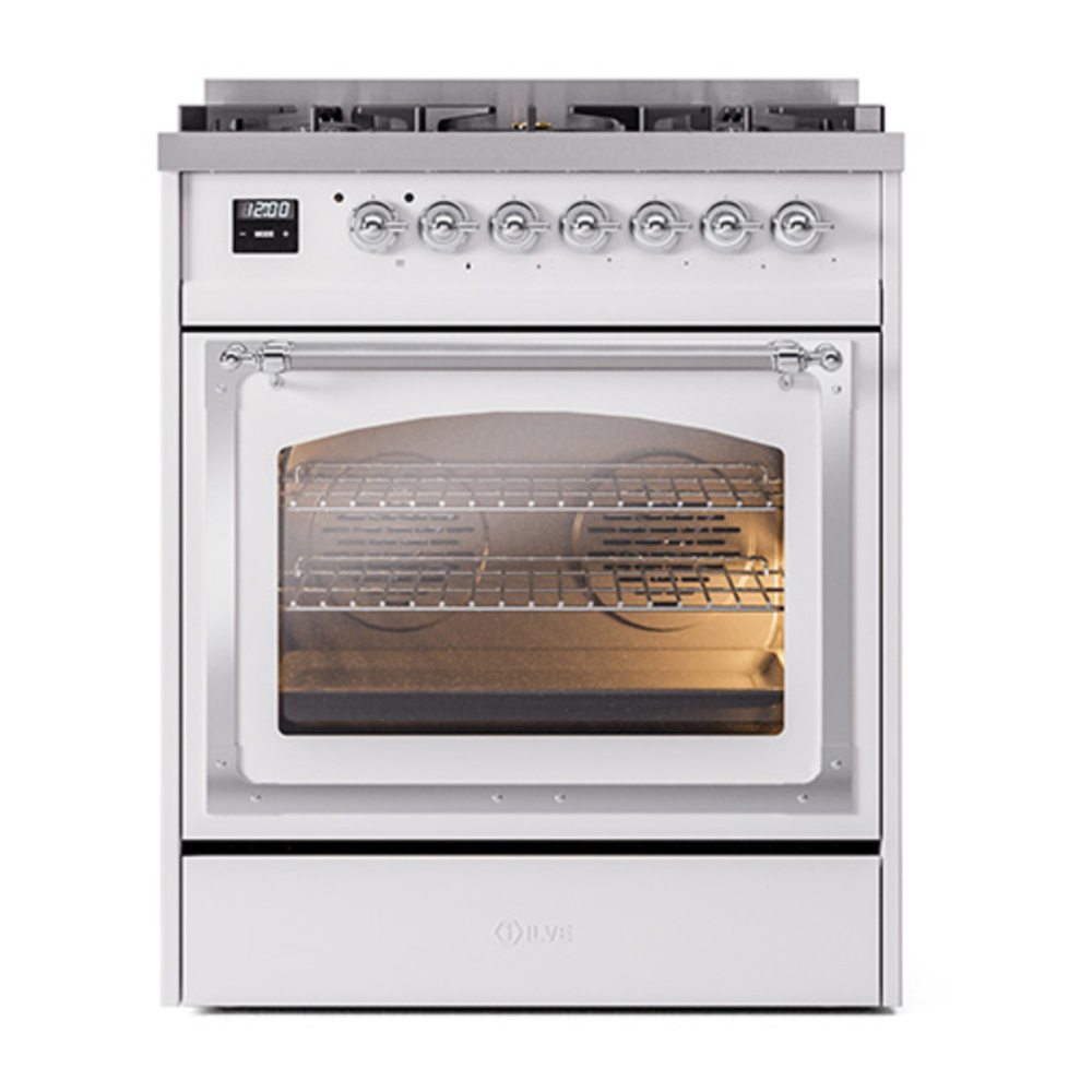 ILVE_UN30NMPRAC_Nostalgie_II_30"_Dual_Fuel_Range_front_view