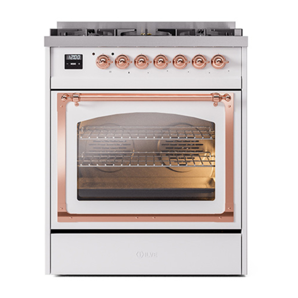 ILVE_UN30NMPRAPLP_Nostalgie_II_30"_Dual_Fuel_Range_front_view